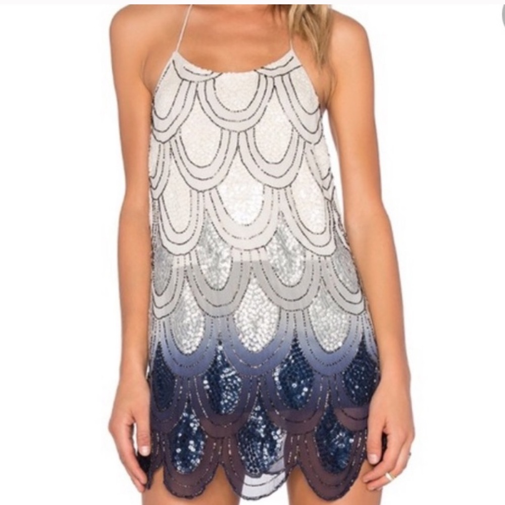 NDB Sequined Halter Dress